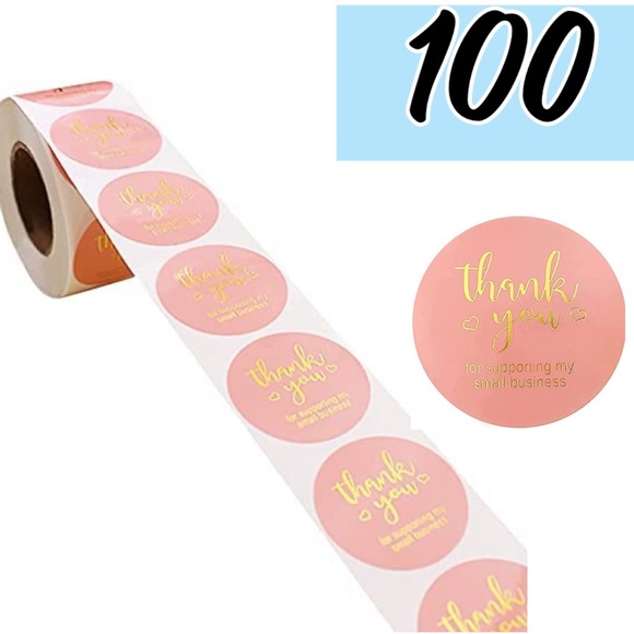 100 Thank you stickers 1” - Picture 2 of 5
